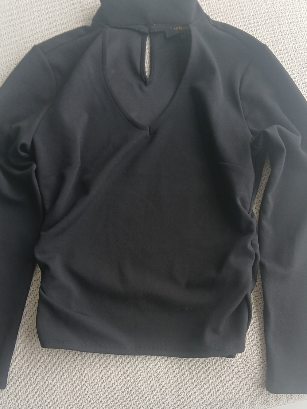 Black Women’s Keyhole Neck Sweater